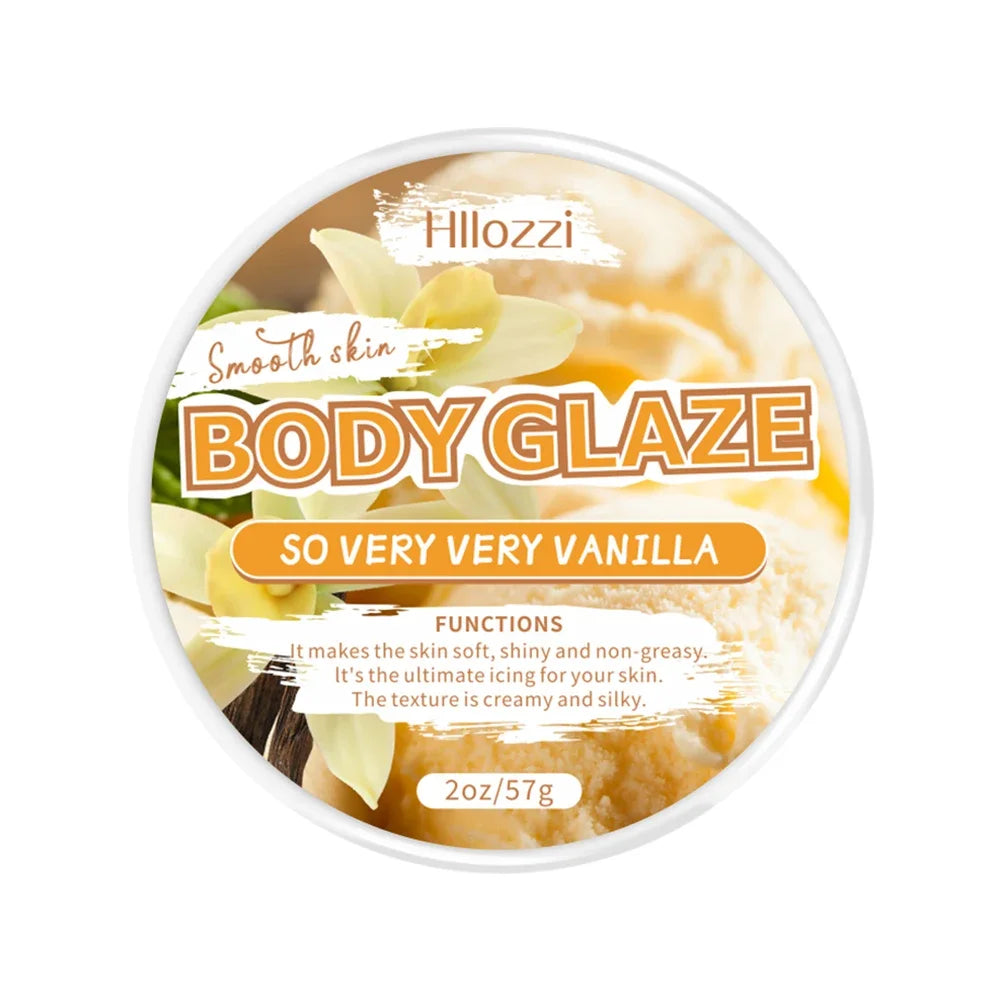 Vanilla Body Glaze Nourishing Moisturizing Skin Care Butter Qme Vanilla 2oz-57g