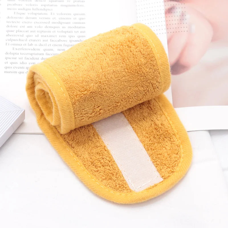 Women Adjustable SPA Facial Headband Soft Toweling Hair Accessories Qme Orange