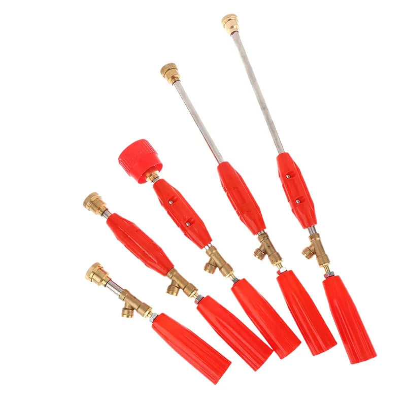 Garden Sprayer Nozzle High Pressure Water Spray Sprinklers Adjustable Power Sprayer Nozzle Spraying Rod Agriculture Tools Qme