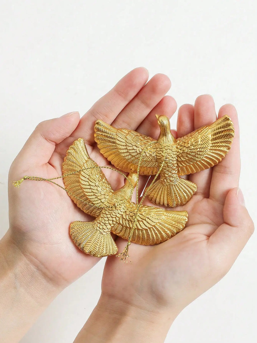 Decoration Double Pigeon Statue Pendant Creative Home Festival Resin Qme