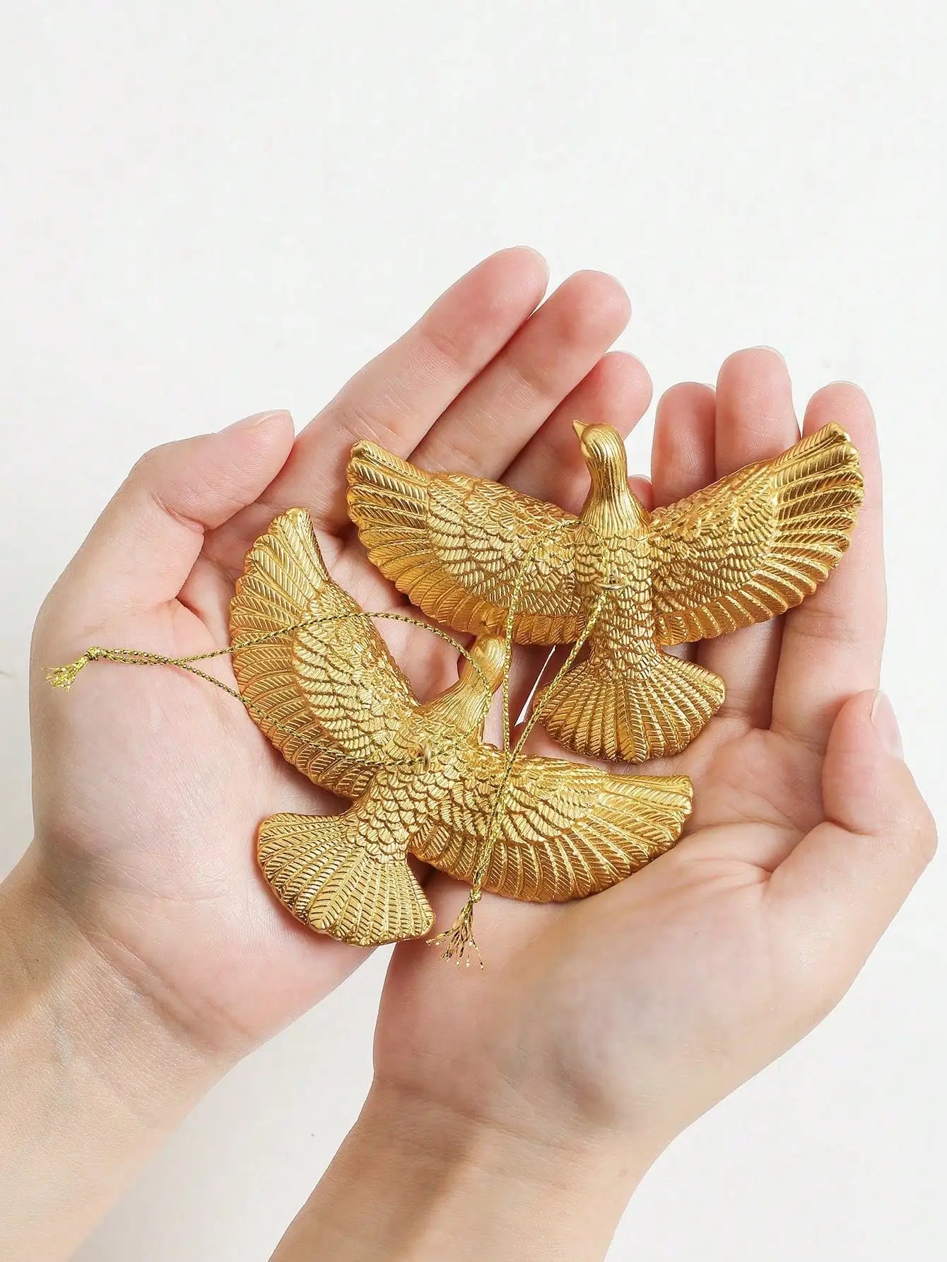 Decoration Double Pigeon Statue Pendant Creative Home Festival Resin Qme