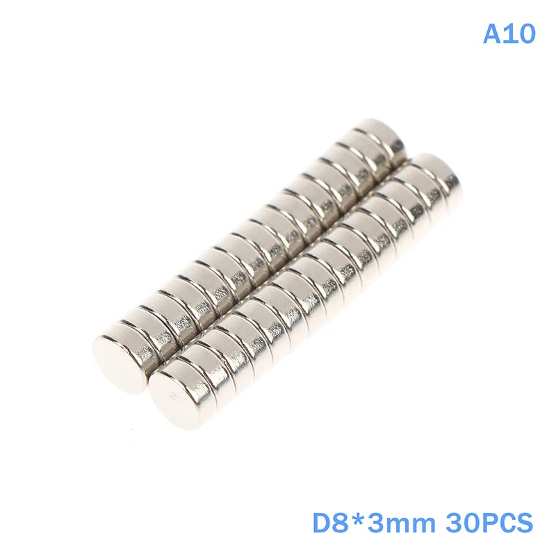 30Pcs Round Magnets, Multi-Purpose Fridge Magnets for Whiteboard, Scientific Teaching Tools, DIY Crafts & Household Tool Storage Qme A10