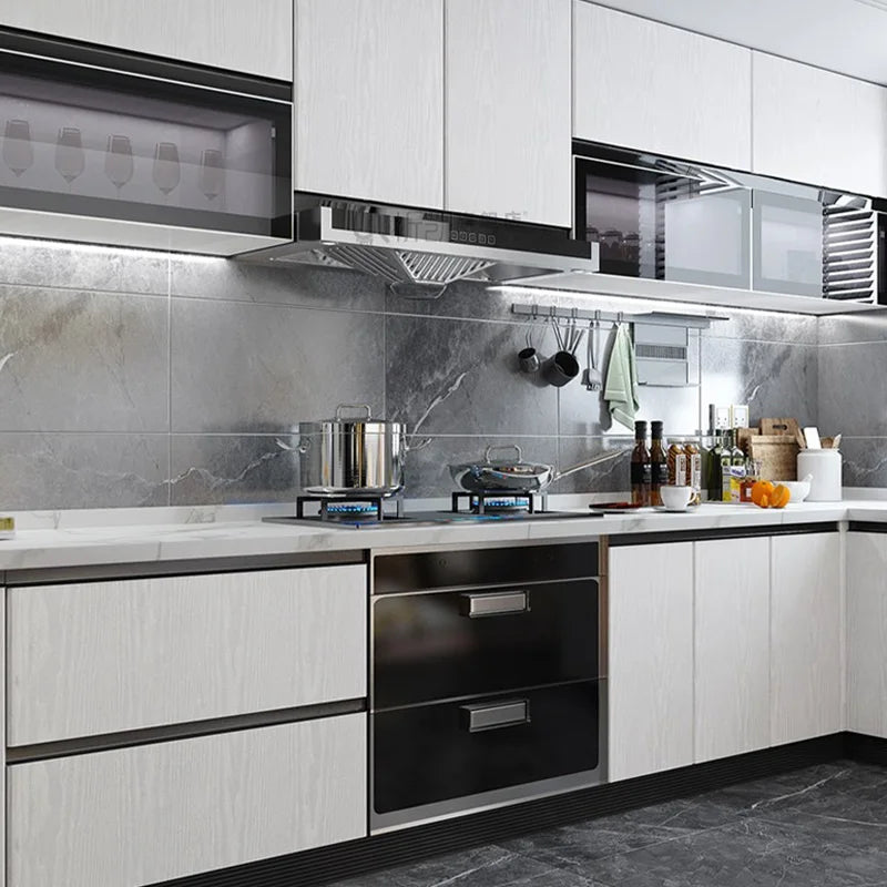 40cm Self-adhesive Simple White Wood Grain Kitchen Living Room Wardrobe Cabinet Desktop Old Furniture Renovation Color Change Qme