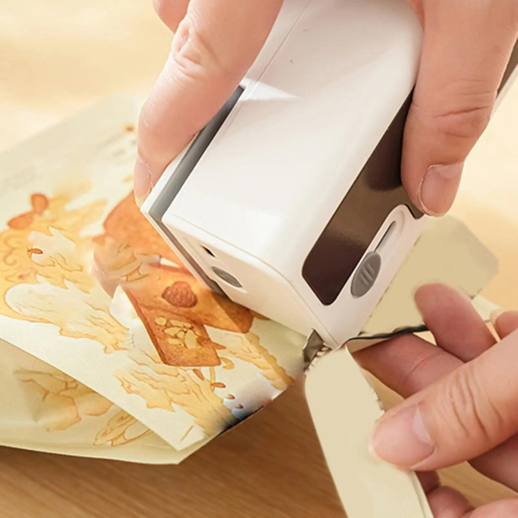 Vacuum Sealer Machine Magnetic Sealing Tool 2 In 1 Heat Sealer With Cutter For Home Dormitory Apartment Restaurant Snacks Qme