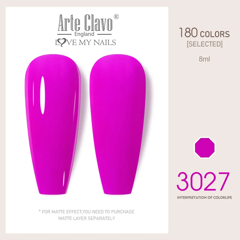 Arte Clavo Colorful Glitter Series UV Gel Nail Polish Sequin Soak Off