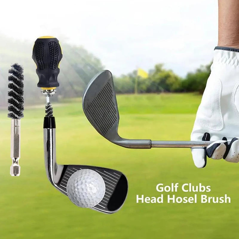 Golf Clubs Head Hosel Brush Electric Drill Wire Remover Club Cleaning Qme