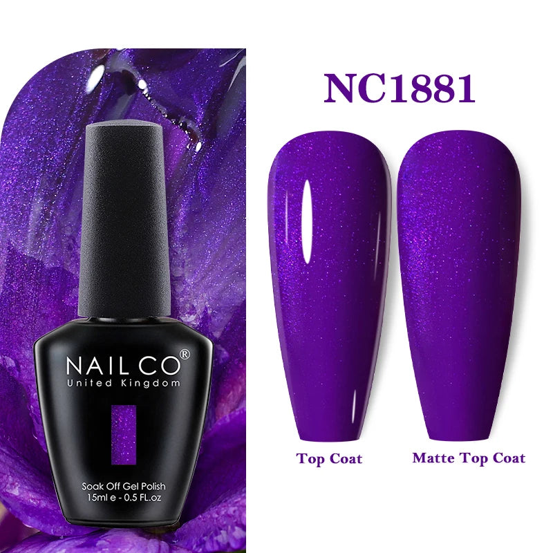 NAILCO Rubber Base Gel Polish Milky Pink Jelly White Beige 6Colors