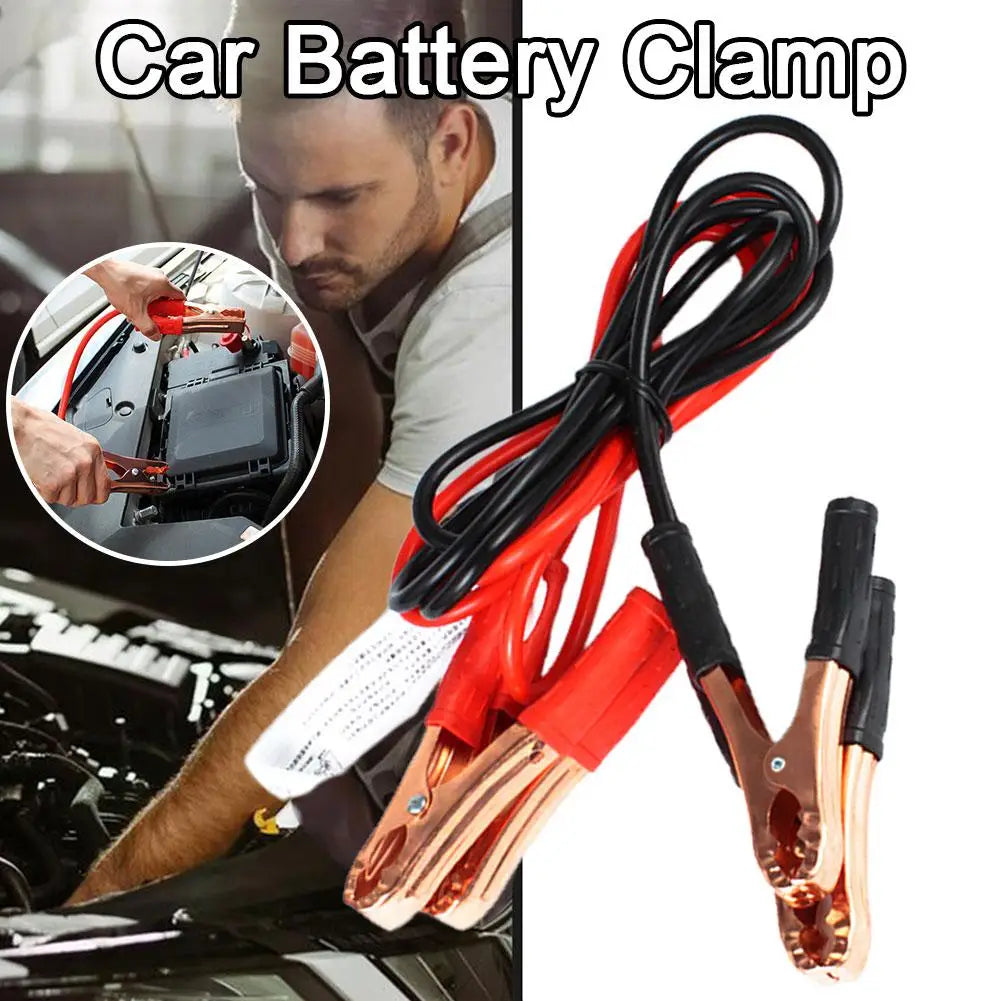 NEW 1.8 M 500A Car Battery Jump Cable Booster Cable Line Emergency Jump Starter Leads Van SUV Double-ended With Clamps Clips Qme