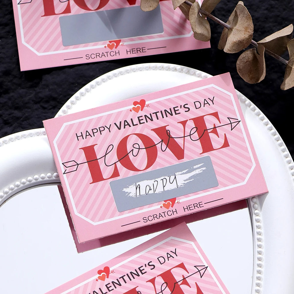 2Pcs/10Pcs/20Pcs Scratch-Off Love Coupons Couple Scratch Off Cards Valentine's Day Wedding Anniversary Creative Gifts Qme
