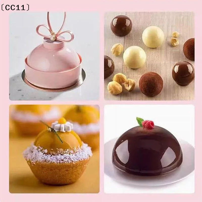 Multiple Round Ball Shape Silicone Molds Cake Decorating Tools Qme