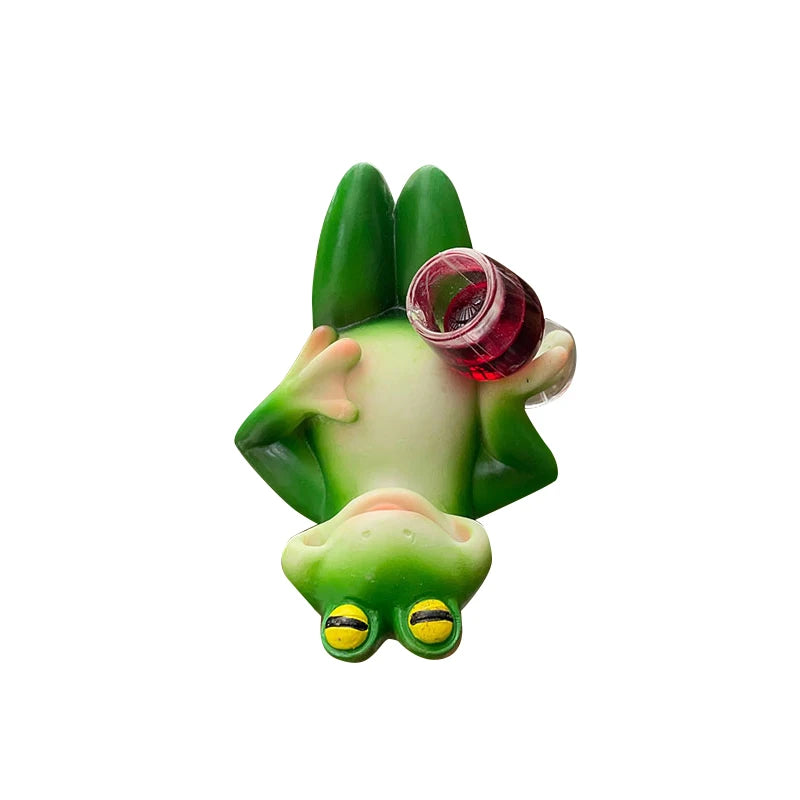 Pots Miniature Frog Statue Outdoor Women Gifts Garden Decor Planter Qme B