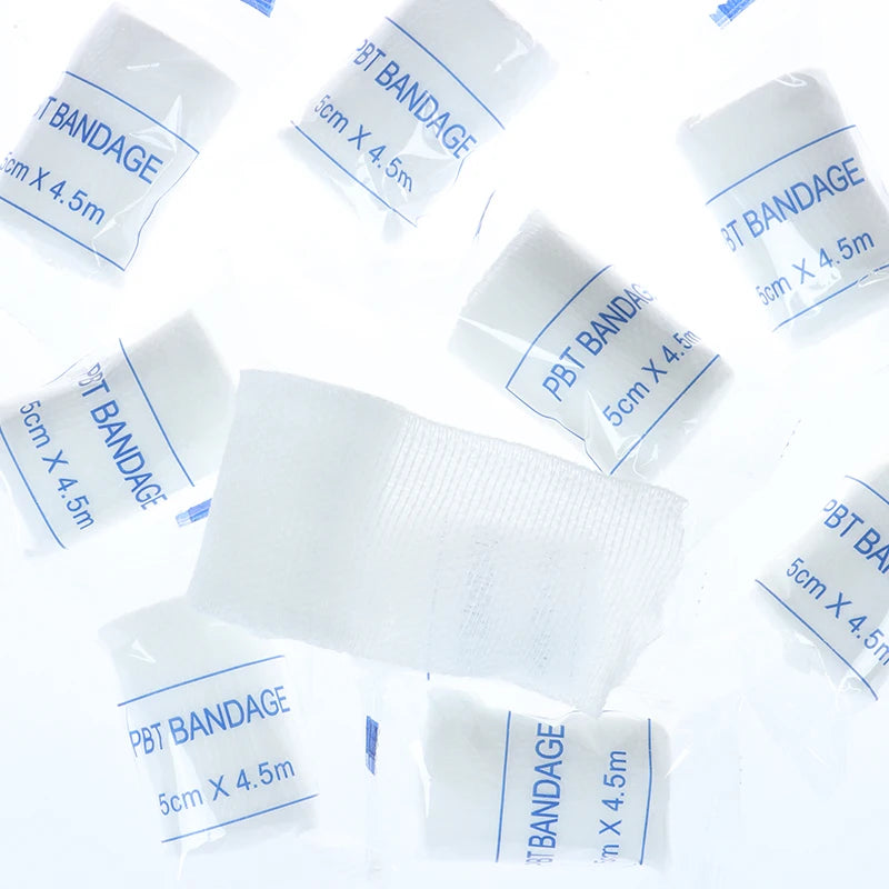 10 Rolls Lot 5cmx4 5m PBT Elastic Bandage First Aid Gauze Roll Qme