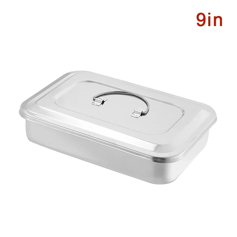 Dentist Storage Box Stainless Steel Instrument Dental Tray Surgical Qme 9in