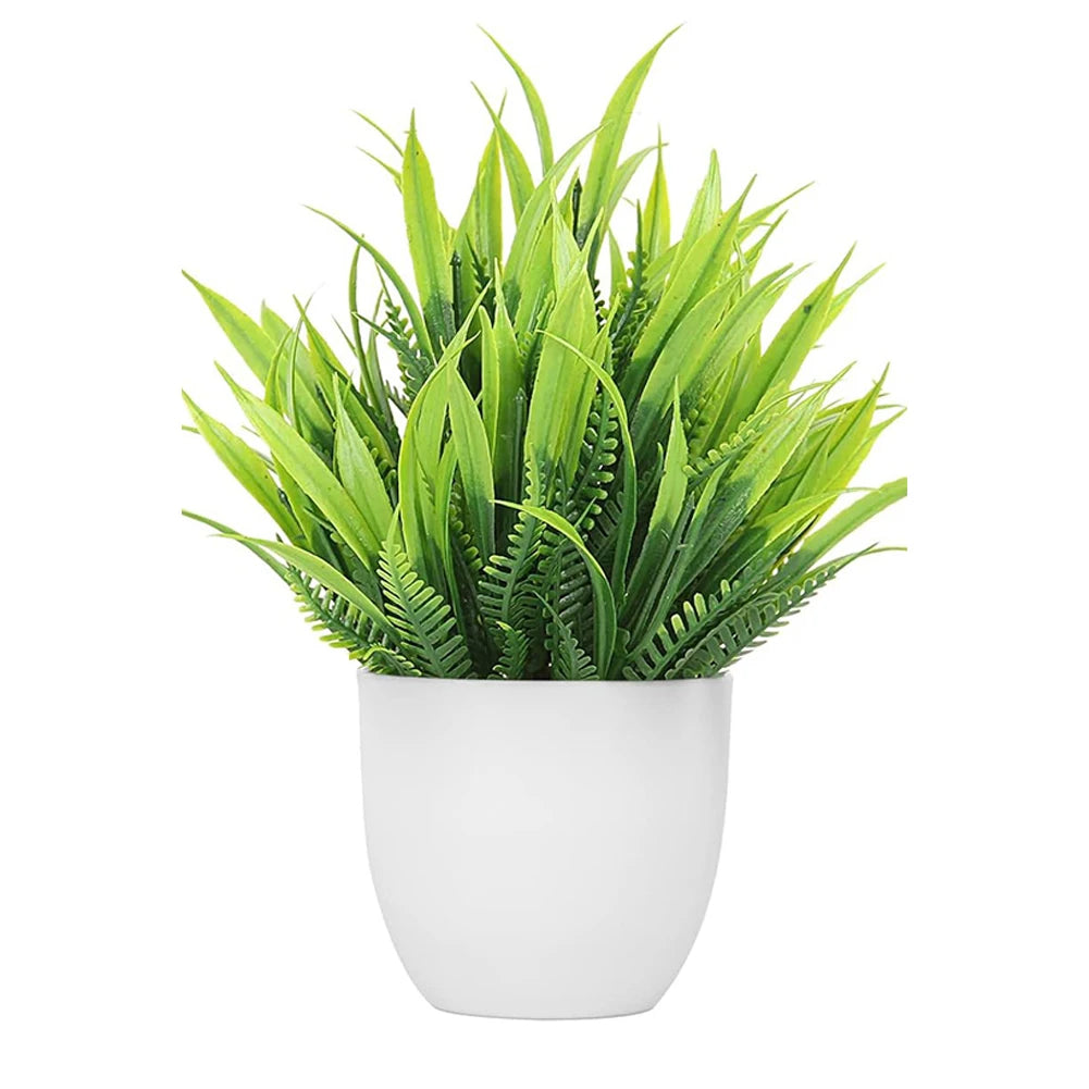 1 Pc Artificial Bonsai Green Fake Plant Simulation Small Potted Lavender Eucalyptus Green Plant Home Office Table Decor Qme D