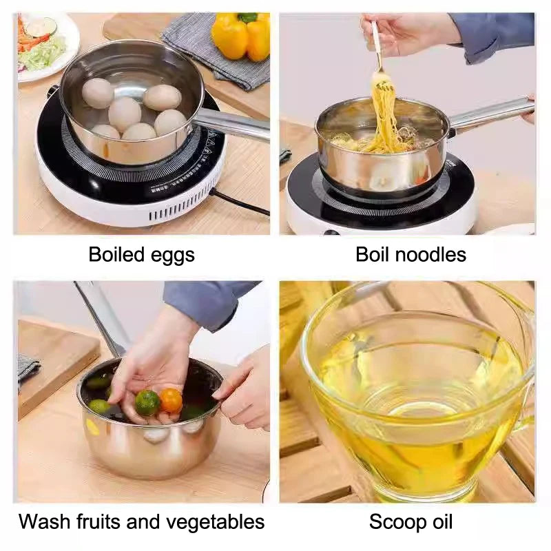Stainless Steel Water Ladle Pan Pot Household Kitchen Cooking Gadgets Qme