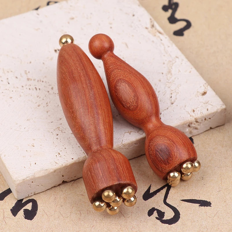 Handheld Lotus Seedpod Beauty Professional Brass Rosewood Facial Gua Qme