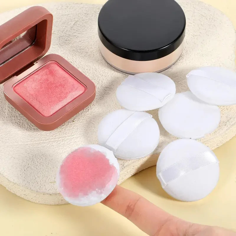 12-Pack Mini Finger Tip Powder Puffs Round Reusable Makeup Sponge Qme