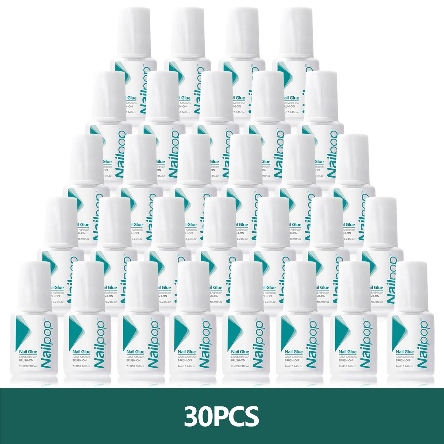 Nailpop 30 20 Nail Glue Strong Adhesive Fast Dry Fake Tips Rhinestone Qme 7ml Glue 30pcs