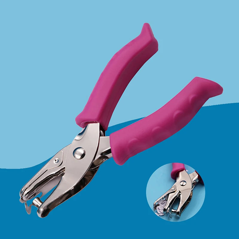 Kawaii Single Handheld Circle Shaped Hole Puncher Capacity 3 Qme