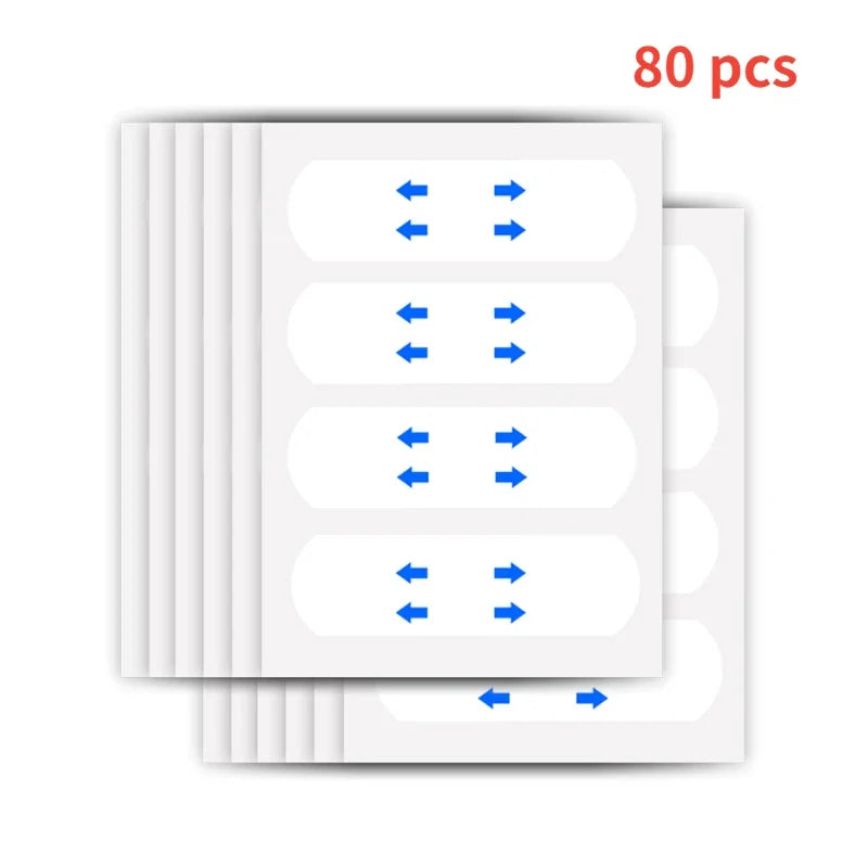 40- V-shape Face Lifting Tape Invisible Transparent Thin Adhesive Qme 80 pcs stickers