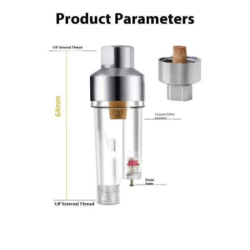 1Pc Mini Airbrush In-Line Filter System Airbrush Spray Effective Water Oil Separator Moisture Trap For Smooth Airbrush Painting. Qme