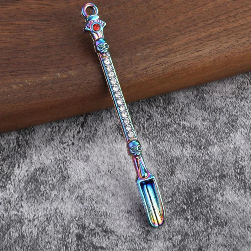 Alloy Tea Spoon Retro Auspicious Cloud Texture Kung Fu Taking Tool Qme