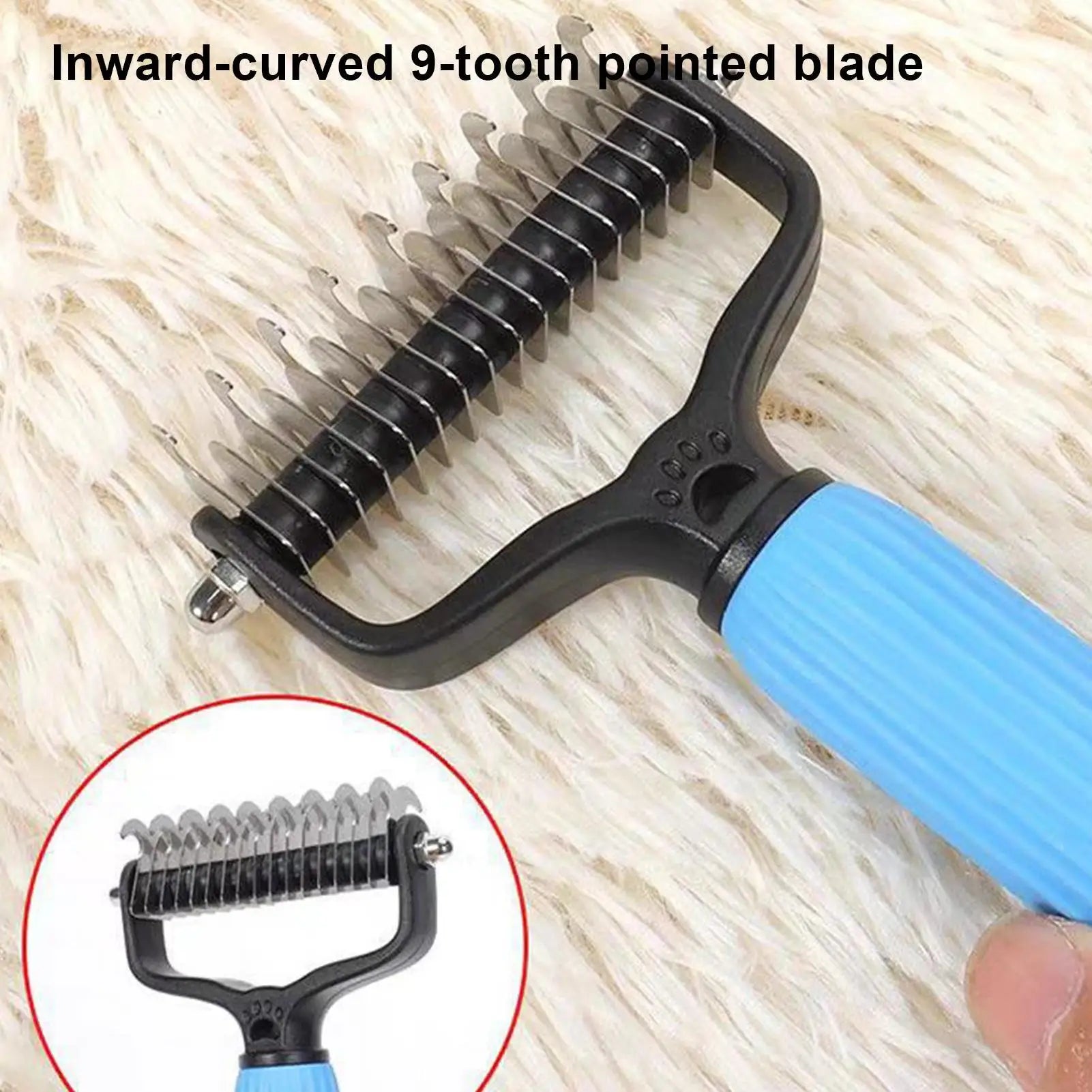 1pcs Cat Shedding Brush Pet Hair Comb Rake Cat Grooming Brush for Remove Knots Kitten Cleaning Bath Indoor Pet Untangling Qme