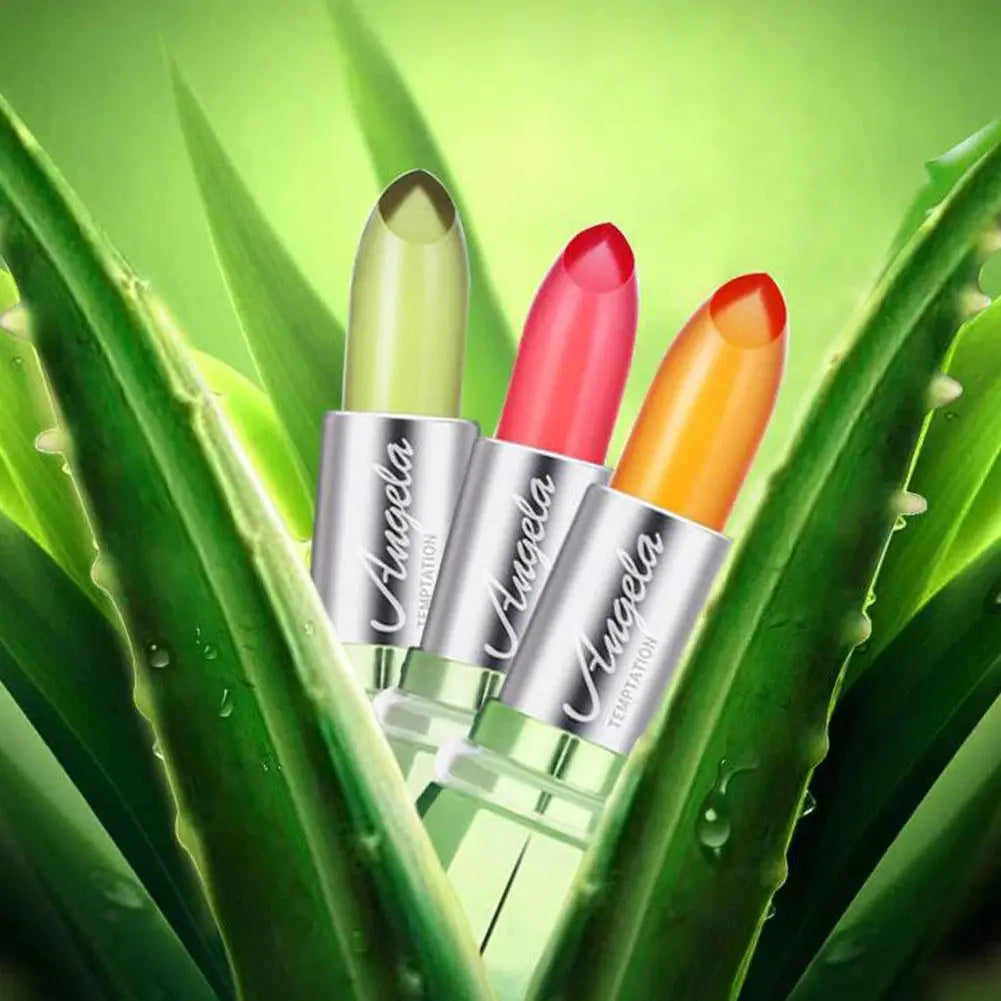 Moisturizing Aloe Vera Jelly Color Changing Lipstick Lasting Nutritious Lip Balm Gentle Magic Temperature Color Change Lip Gloss Qme