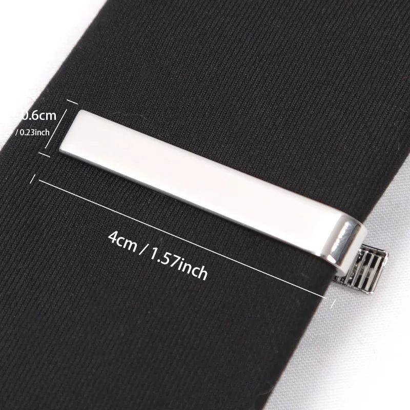 Tie Clips Gold Fashion Ties Men Gifts Metal Simple Bar Clasp Qme B2