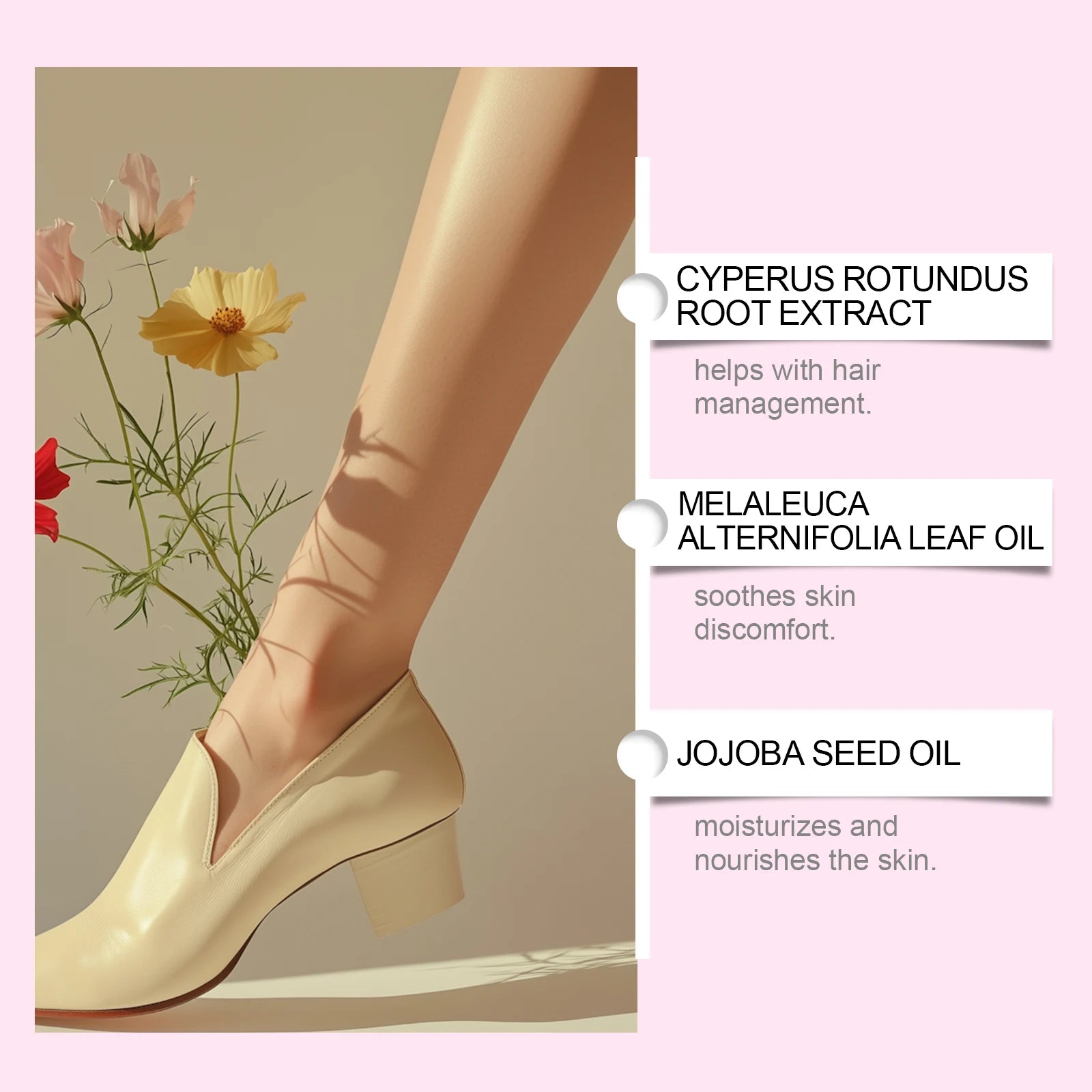 Cyperus Rotundus Oil Body Hair Remover Armpit Leg Arm Reduces Hair Growth Moisturizes Gentle Care Essential Oil for Smooth Skin Qme