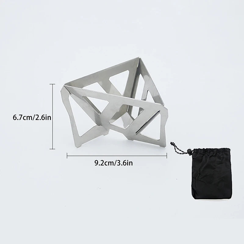 Coffee Drip Rack Residue Filter Outdoor Camping Portable Stainless Qme