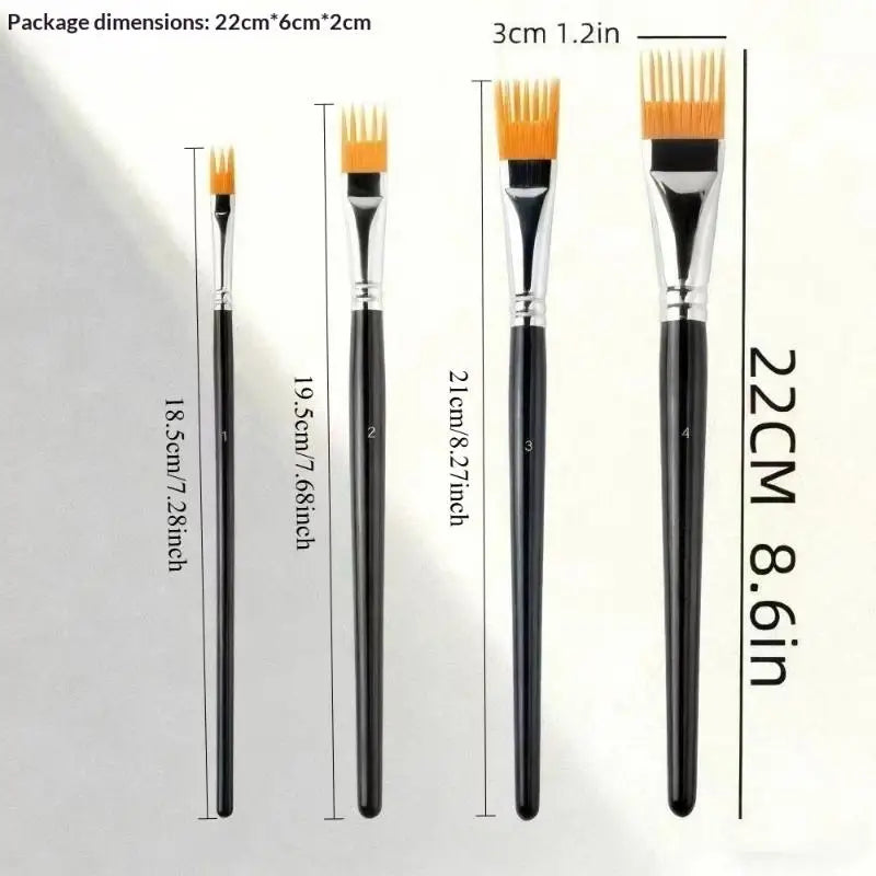 Watercolor Paint Brushes Ergonomic Design Durable Nylon Bristles Qme