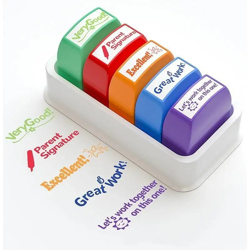 Self Inking Teacher Stamps Non-toxic Safe Ink Encouraging Phrases Qme Default Title