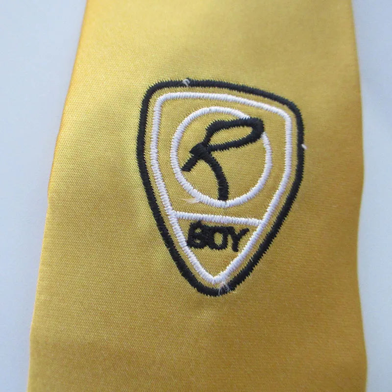 School Tie Girls Boy Uniform Ribbon Gothic Ties Yellow Navy Qme