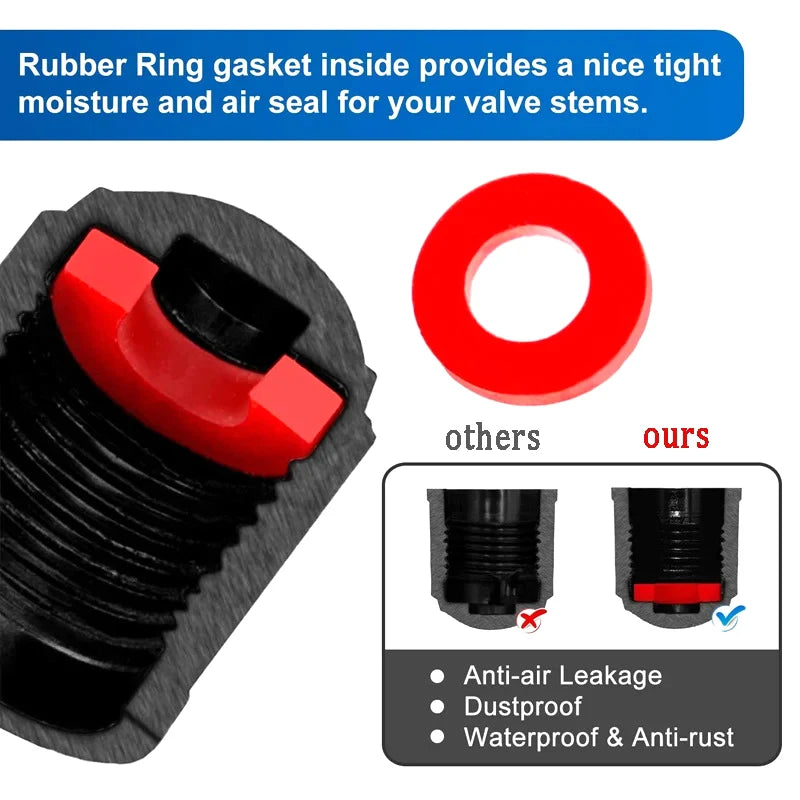 Car Motorcycles Bike Bicycle Universal Valve Cap Plastic Wheel Tire Qme