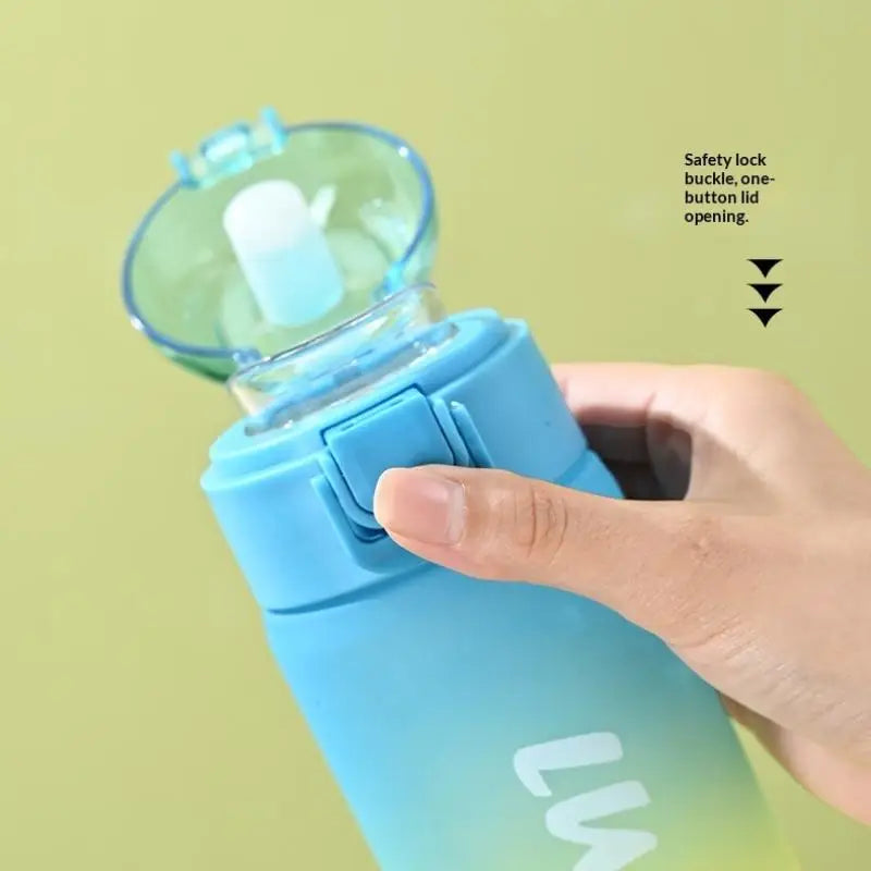 Outdoor Gym Travel Daily Drinking Gradient Sports Water Bottle Large Qme
