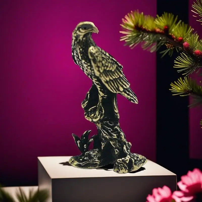 Home Office Desk Animal Decoration Vintage Copper Plated Bird Qme