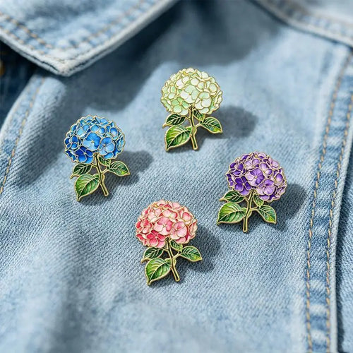 1/4Pcs Assorted Elegant Botanical Enamel Flower Pins Plant Lapel Brooches for School Uniform Decor Students Birthday Gift Qme