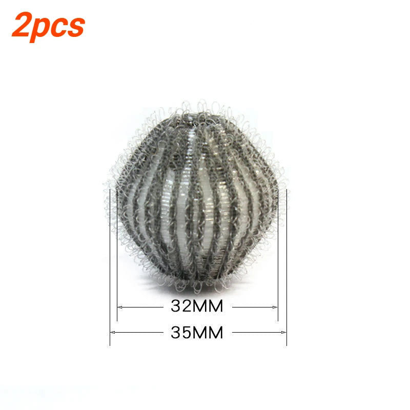 2/4pcs Pet Hair Remover Hair Catcher Reusable Clothes Filter Washing Machine Balls Clean Laundry Ball Washing Machine Accessory Qme 2pcs-gray
