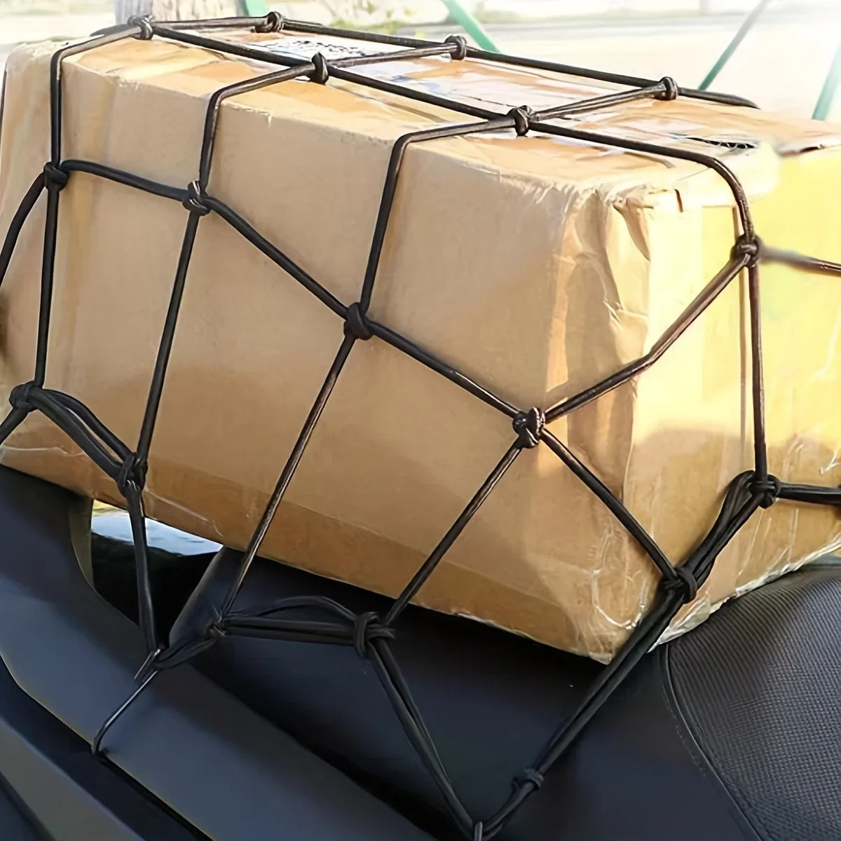 Heavy-Duty Off-road Cargo Net - Elastic Stretch for Secure Luggage Rack, Trunk Organizer, Safety Protective Net Pocket Qme