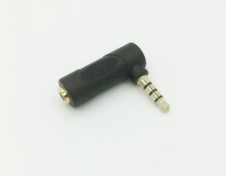10pcs 3.5mm Audio Stereo Adapter 90 Degree 3 Pole Right Angle Female To Male 4 Pole Plug L Shape AUX Headphone Jack Converter Qme