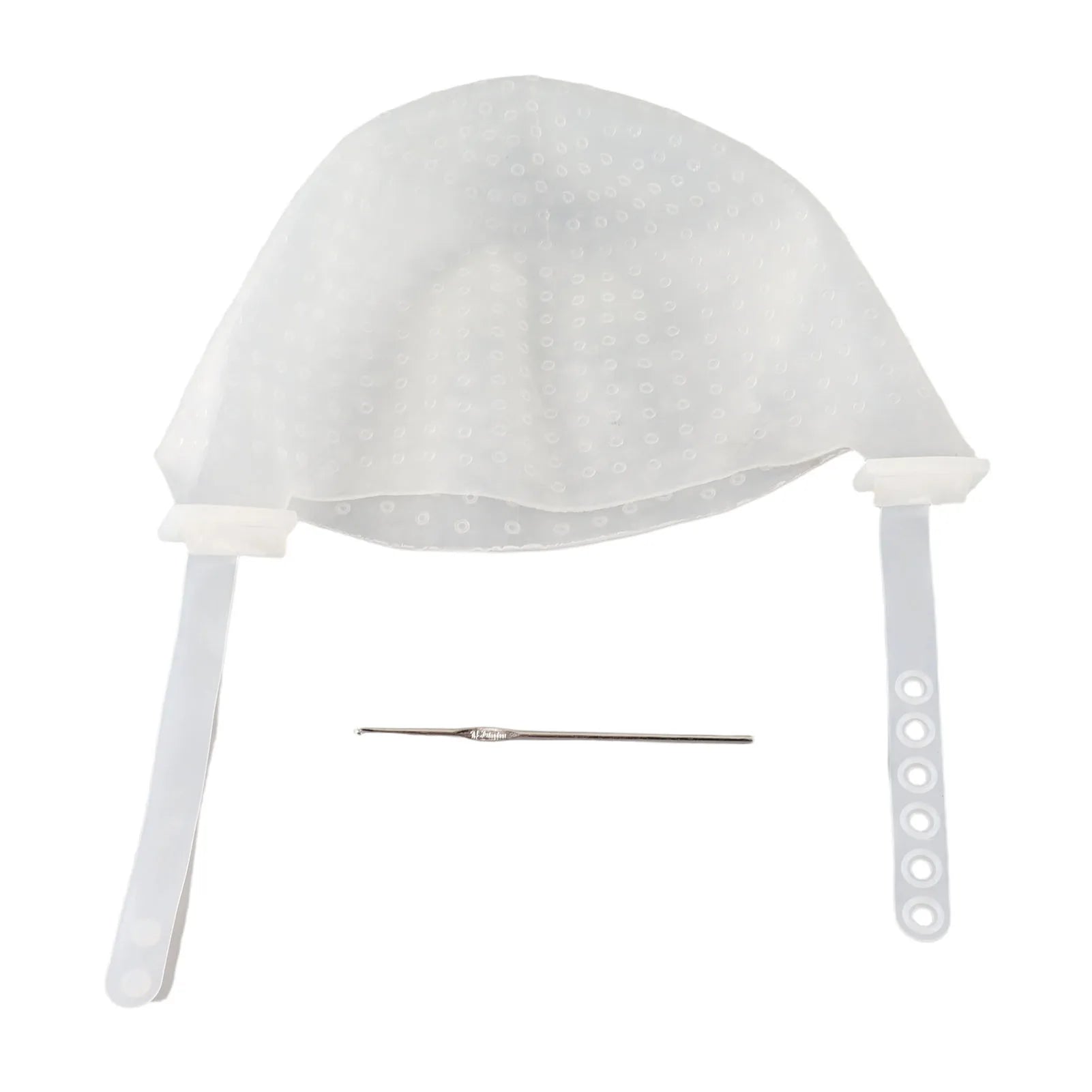 Hair Coloring Highlighting Hat Silicone Reusable DIY Hair Dyeing Hat Tool for Beauty Salon Hair Dyeing Hat Hairdressing Hat Tool Qme White