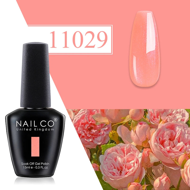 Nailco Jelly Gel Nail Polish Transparent Varnishes 44 Colors Red Pink Qme
