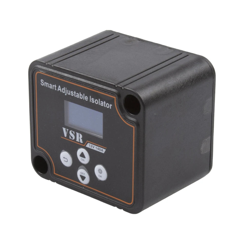 12V 140A VSR Car Relay LCD Display Smart Dual Battery Smart Isolator Voltage Setting VSR for RV Marine Car Vehicle Truck Caravan Qme
