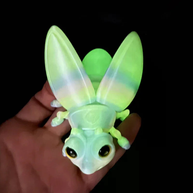 3D Printed Luminous Firefly Figurines Refrigerator Door Magnets Firefly Decorative Magnets Desktop Ornament Decorative Sculpture Qme