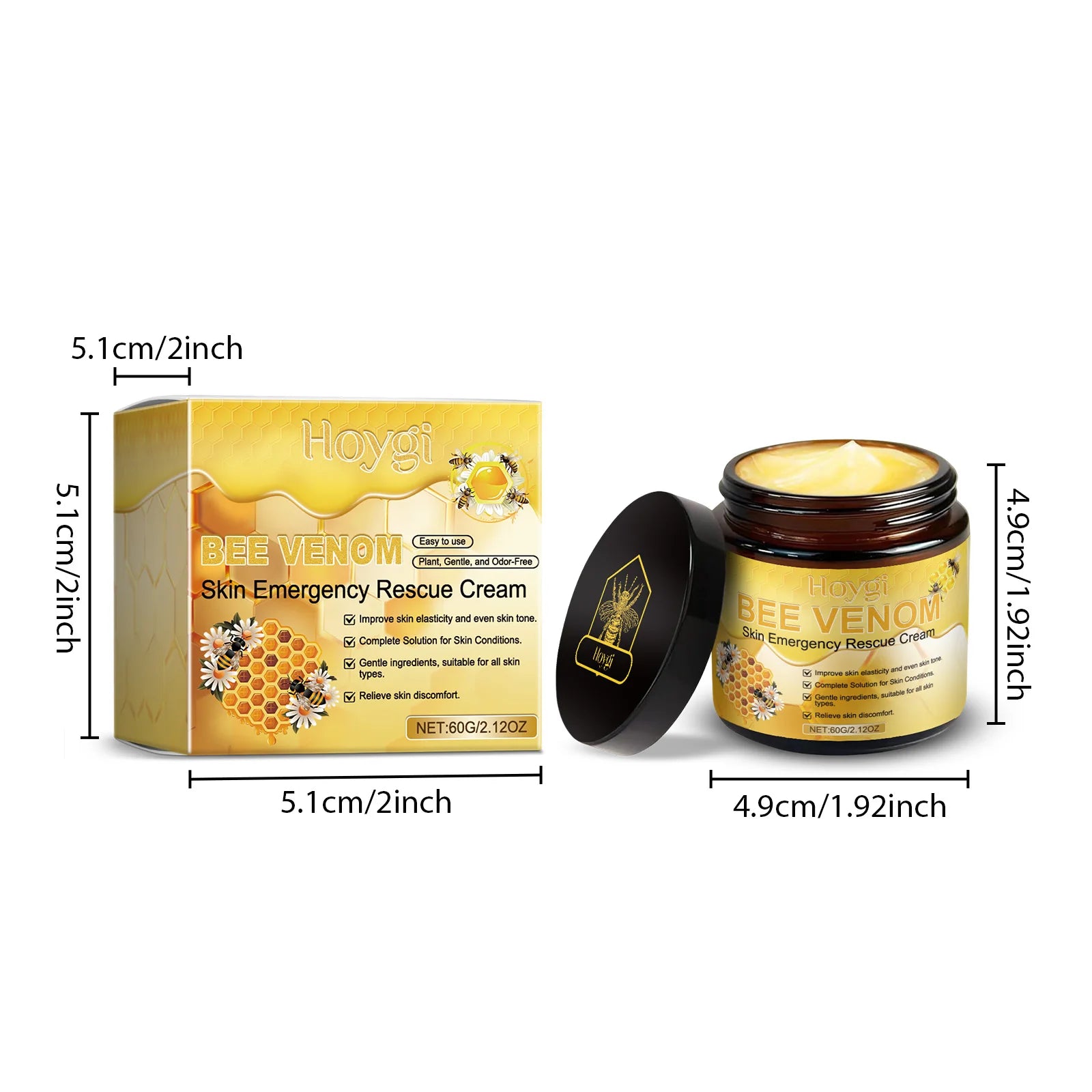 Bee Venom Face Cream Firming Lifting Soothing Lighten Redness Repair Damaged Skin Strengthen Barrier Brighten Nourish Body Cream Qme