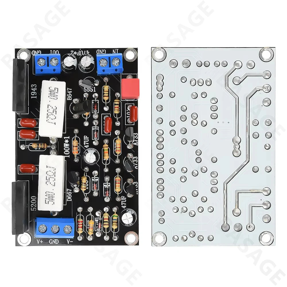2SC5200+2SA1943 Tube 100W DC 35V Mono Channel HIFI Audio Amplifier Board Qme