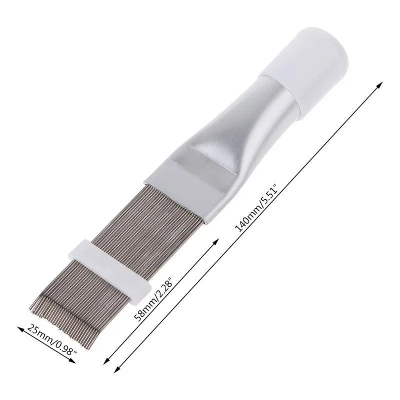 1Pc Stainless Steel Fin Comb Brush Straightener Cleaner Evaporator For Air Conditioner Blade Cooling Effective Cleaning Tool Qme 1Pc