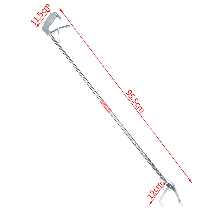 1.2m Foldable Snake Tongs Stick Easy Reach Pick Up Tool Foldable Garbage Clip Qme