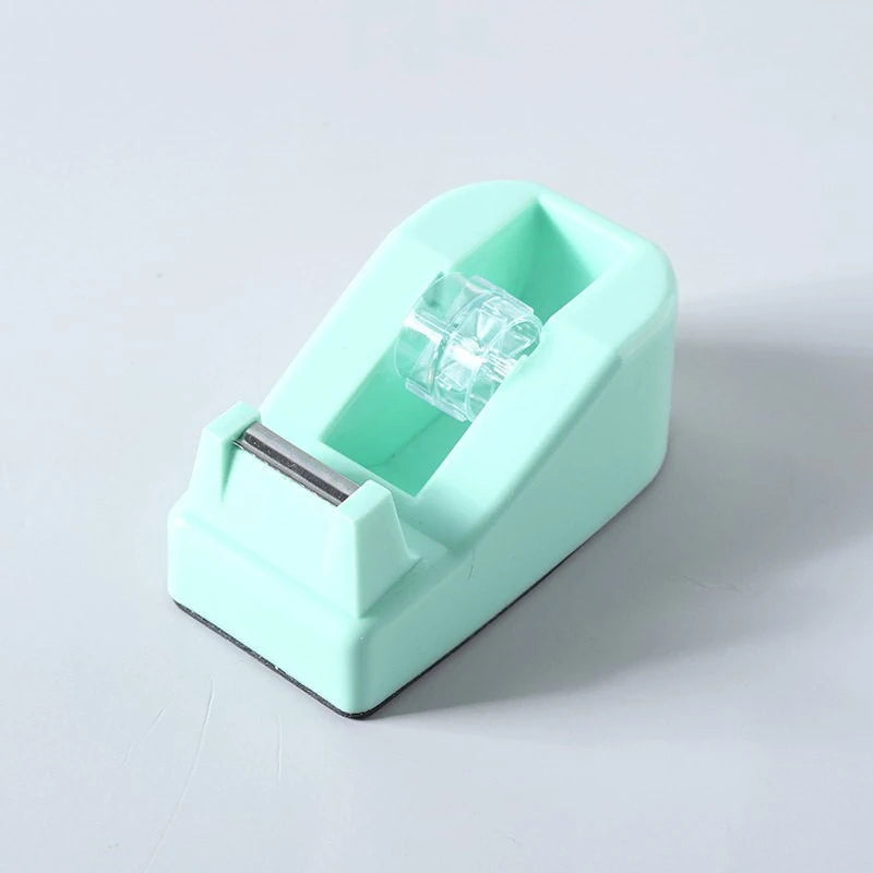 Large Tape Cutter Macaron-colored Desktop Plastic Tape Holder, Office Supplies,School DIY Crafts, Journal Making, Tape Dispenser Qme Green